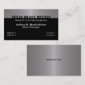 Stijlvol zwart en geborsteld aluminium visitekaartje (Voorkant / Achterkant)