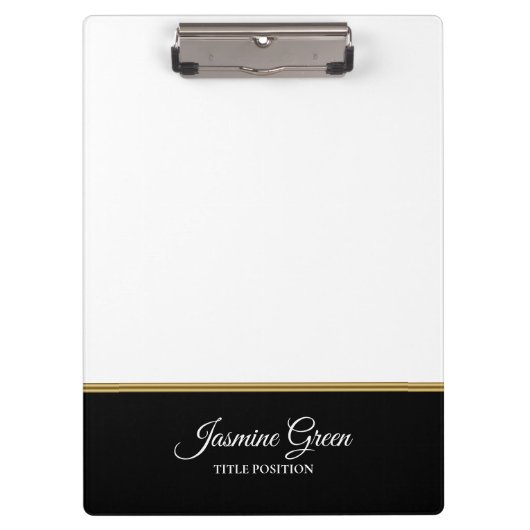 Stijlvol zwart en wit klembord (Voorkant)