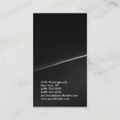 Stijlvol Zwart Grijs Trendy Consultant Visitekaart Visitekaartje (Achterkant)