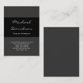 Stijlvol zwart, klassiek script Visitekaartje (Voorkant / Achterkant)