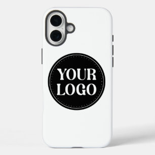 Stijlvol zwart QR-code ontwerp Elegant merk iPhone 16 Plus Hoesje