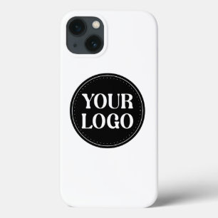 Stijlvol zwart QR-codeontwerp Elegant merk iPhone 13 Hoesje