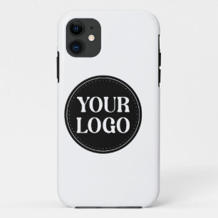 Stijlvol zwart QR-codeontwerp Elegant merk iPhone 11 Hoesje