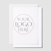 Stijlvol zwart QR-codeontwerp | Elegant merk Vellum Uitnodigingen (Offset)