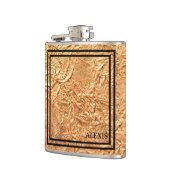 Stijlvol zwart, speciaal gepersonaliseerd heupfles (Links)