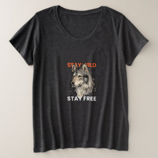 Stijlvol zwart T-shirt met halve vos print - Trend