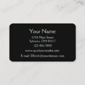 Stijlvol zwart Visitekaartje (Achterkant)