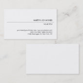 Stijlvol zwart Visitekaartje met Trendy Plain Blac (Voorkant / Achterkant)