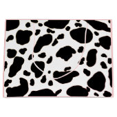 Stijlvol zwart-wit afdrukpatroon Bleek roze Groot Cadeauzakje (Voorkant)