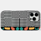 Stijlvol zwart-wit Grieks, kleurrijk Abstract Case-Mate iPhone Case (Achterkant (horizontaal))