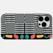 Stijlvol zwart-wit Grieks, kleurrijk Abstract Case-Mate iPhone Case (Achterkant (horizontaal))