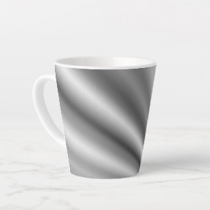 Stijlvol zwart wit grijs zilver patroon latte mok