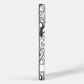 Stijlvol zwart-wit harten patroon personaliseren Case-Mate iPhone case (Achterkant / Rechts)