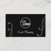 Stijlvol zwart wit  met Logo en foto Visitekaartje (Voorkant)