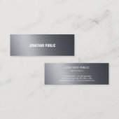 Stijlvol zwart-wit, modern mini visitekaartje (Voorkant / Achterkant)