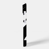 Stijlvol zwart-wit Modern Monogram Abstract Case-Mate iPhone Case (Achterkant / Links)