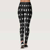 Stijlvol zwart-wit modern patroon leggings (Achterkant)