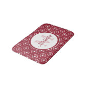 Stijlvol zwart-wit monogram met naam badmat (Gekanteld)