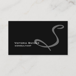 Stijlvol zwart wit monogram Professional Visitekaartje