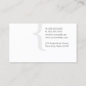 Stijlvol zwart & wit Pastor Visitekaartje (Achterkant)