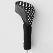 Stijlvol zwart-wit-poolpuntenpatroon golfheadcover (Schuin)