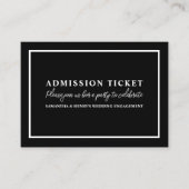 Stijlvol zwart-wit, Toegangskaart Visitekaartje (Voorkant)