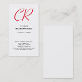 Stijlvol zwart-wit zwart-zwart Visitekaartje (Voorkant / Achterkant)