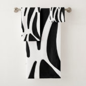stijlvol, zwart-witzebrapad bad handdoek (Insitu)