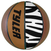 stijlvol, zwart-witzebrapad basketbal (Verticaal)