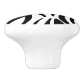 stijlvol, zwart-witzebrapad keramische knop (Zijkant)