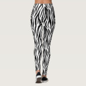 stijlvol, zwart-witzebrapad leggings (Achterkant)