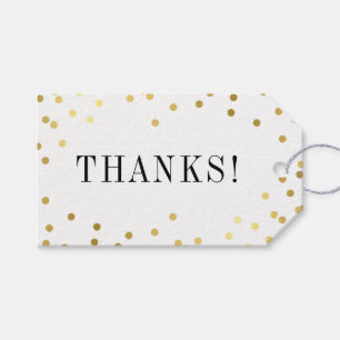 STIJLVOLE DANKJEWEL mooie gouden confetti vlekken Cadeaulabel