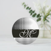 STIJLVOLE GOLVEN MONOGRAM,zwart wit Kaart (Staand voorkant)