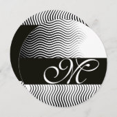 STIJLVOLE GOLVEN MONOGRAM,zwart wit Kaart (Voorkant / Achterkant)