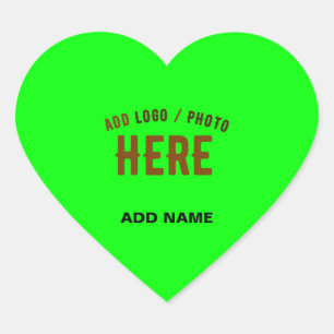 STIJLVOLE MODERNE AANGEPASTE NEON GROENE VERIFIEER HART STICKER