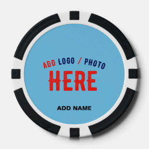 STIJLVOLE MODERNE AANGEPASTE SWAG HEMELBLAUWE GECO POKER CHIPS