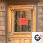 STIJLVOLE MODERNE AANGEPASTE TOMATENRODE GECERTIFI RAAMSTICKER (Huis Deur)