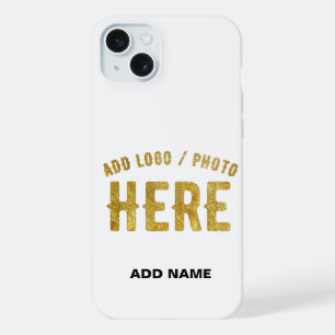 STIJLVOLE MODERNE AANPASBARE WITTE GECERTIFICEERDE iPhone 15 PLUS CASE