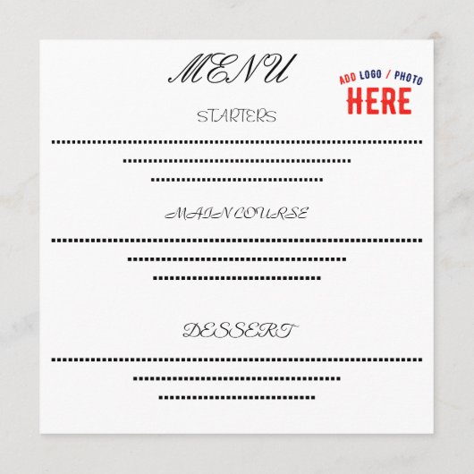 STIJLVOLE MODERNE AANPASBARE WITTE GECERTIFICEERDE MENU (Achterkant)