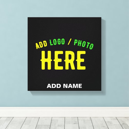 STIJLVOLE MODERNE AANPASBARE ZWARTE GECONTROLEERDE CANVAS AFDRUK (Insitu (Houten vloer))