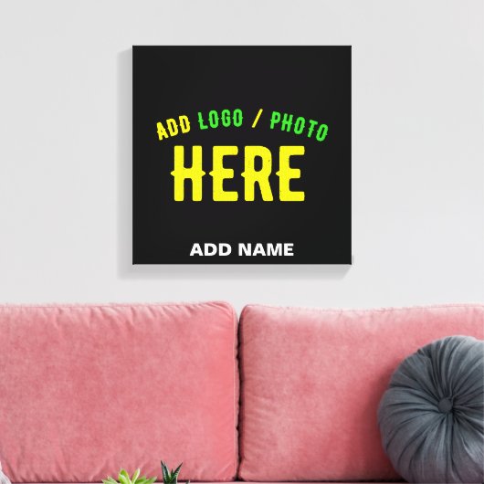 STIJLVOLE MODERNE AANPASBARE ZWARTE GECONTROLEERDE CANVAS AFDRUK (Insitu (Woonkamer))