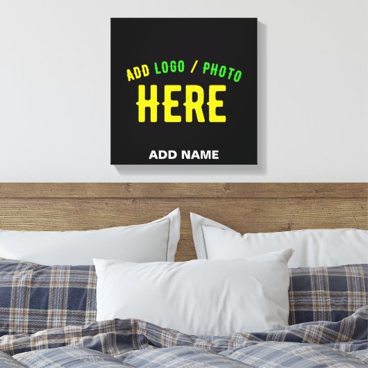 STIJLVOLE MODERNE AANPASBARE ZWARTE GECONTROLEERDE CANVAS AFDRUK (Insitu (Slaapkamer))