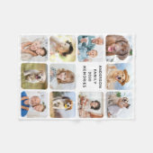 Stijlvolle 11 Fotocollage gepersonaliseerde Afbeel Fleece Deken (Voorkant (Horizontaal))