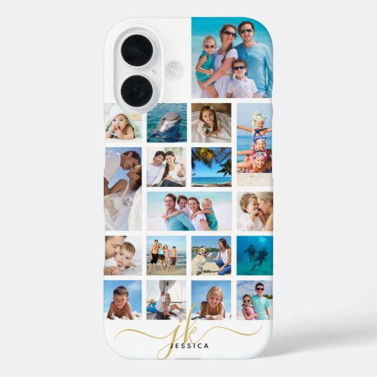Stijlvolle 18 Monogram van het Manuscript van het  Case-Mate iPhone Case (Achterkant)