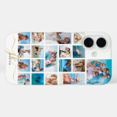 Stijlvolle 18 Monogram van het Manuscript van het  Case-Mate iPhone Case (Achterkant (horizontaal))