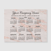 Stijlvolle 2026 Blush Roos Marmeren Kalender Busin (Voorkant)