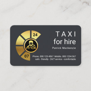 Stijlvolle 24-7 Taxi Driver Service Visitekaartje