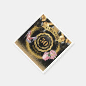 Stijlvolle 50e verjaardag servetten Blush High Hee (Hoek)