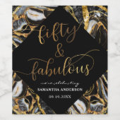 Stijlvolle 50ste verjaardag 50 & Fabulous Wijn Etiket (Enkel label)