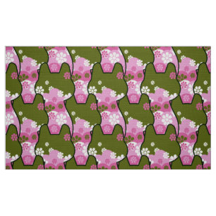 stijlvolle 70s retro mod fabric - Kat kitten Fabri Stof